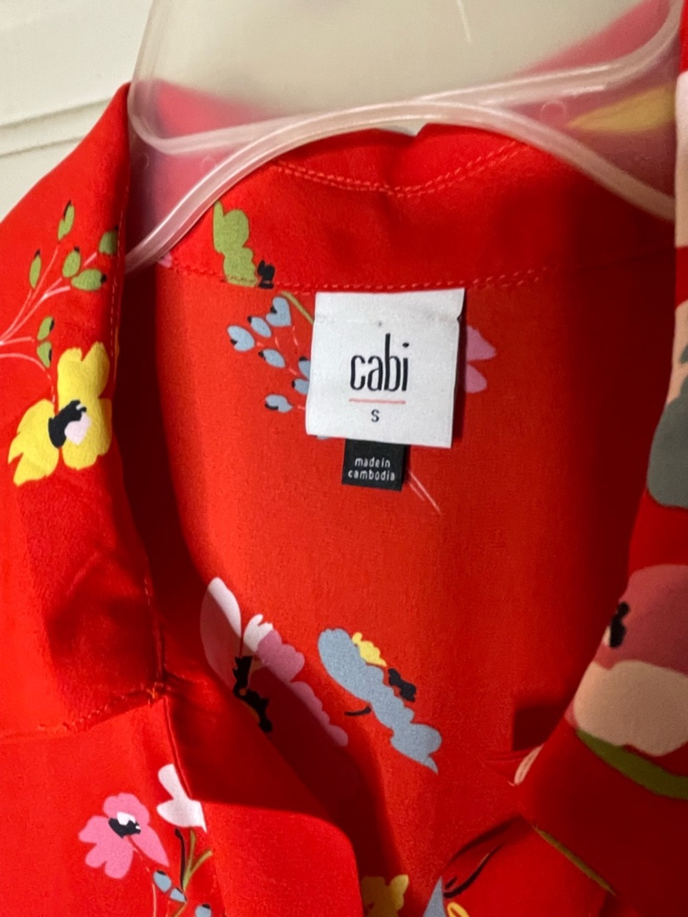Cabi Red Floral Button-Front Women’s Dress Sz S - Picture 6 of 8